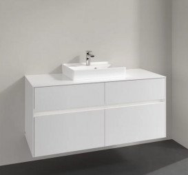 Тумба под раковину Villeroy & Boch Collaro 120х50 см с подсветкой МДФ глянцевый белый C070B0DH