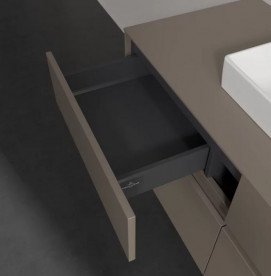 Тумба под раковину Villeroy & Boch Collaro 120х50 см с подсветкой ДСП трюфель серый C070B0VG