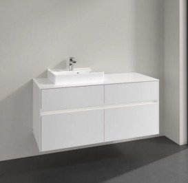 Тумба під раковину Villeroy & Boch Collaro 120х50 см із підсвічуванням МДФ глянсовий білий C071B0DH