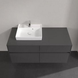 Тумба під раковину Villeroy & Boch Collaro 120х50 см із підсвічуванням МДФ глянсовий сірий C071B0FP