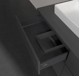 Тумба під раковину Villeroy & Boch Collaro 120х50 см із підсвічуванням МДФ глянсовий сірий C071B0FP