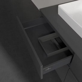 Тумба під раковину Villeroy & Boch Collaro 120х50 см із підсвічуванням МДФ глянсовий сірий C071B0FP