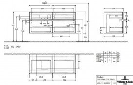 Тумба под раковину Villeroy & Boch Collaro 120х50 см с подсветкой ДСП северный дуб C071B0VJ