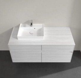 Тумба під раковину Villeroy & Boch Collaro 120х50 см із підсвічуванням ДСП біле дерево C071B0E8