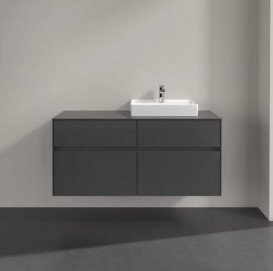 Тумба під раковину Villeroy & Boch Collaro 120х50 см із підсвічуванням МДФ глянсовий сірий C072B0FP