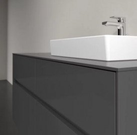 Тумба під раковину Villeroy & Boch Collaro 120х50 см із підсвічуванням МДФ глянсовий сірий C072B0FP