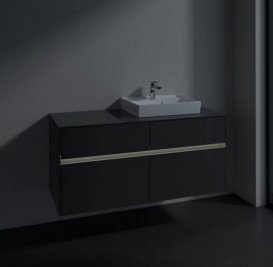 Тумба під раковину Villeroy & Boch Collaro 120х50 см із підсвічуванням МДФ глянсовий сірий C072B0FP