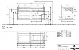 Тумба під раковину Villeroy & Boch Collaro 120х50 см із підсвічуванням МДФ глянсовий сірий C072B0FP