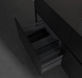 Тумба під раковину Villeroy & Boch Collaro 120х50 см із підсвічуванням МДФ чорний матовий лак C072B0PD