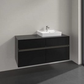 Тумба під раковину Villeroy & Boch Collaro 120х50 см із підсвічуванням МДФ чорний матовий лак C072B0PD