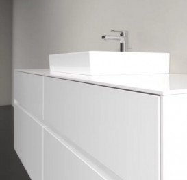 Тумба під раковину Villeroy & Boch Collaro 140х50 см із підсвічуванням МДФ глянсовий білий C073B0DH