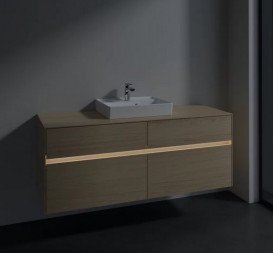 Тумба під раковину Villeroy & Boch Collaro 140х50 см із підсвічуванням ДСП північний дуб C073B0VJ