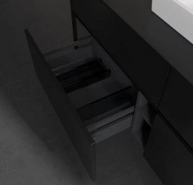 Тумба під раковину Villeroy & Boch Collaro 140х50 см із підсвічуванням МДФ чорний матовий лак C073B0PD