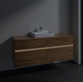 Тумба под раковину Villeroy & Boch Collaro 140х50 см с подсветкой ДСП дуб канзас C073B0RH