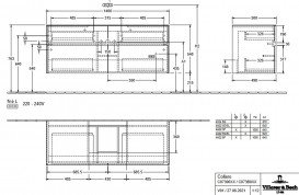 Тумба под раковину Villeroy & Boch Collaro 140х50 см с подсветкой ДСП дуб канзас C073B0RH