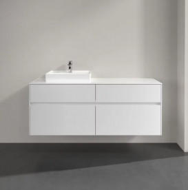 Тумба под раковину Villeroy & Boch Collaro 140х50 см с подсветкой МДФ глянцевый белый C074B0DH