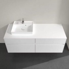 Тумба под раковину Villeroy & Boch Collaro 140х50 см с подсветкой МДФ глянцевый белый C074B0DH