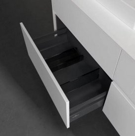 Тумба под раковину Villeroy & Boch Collaro 140х50 см с подсветкой МДФ глянцевый белый C074B0DH