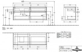 Тумба под раковину Villeroy & Boch Collaro 140х50 см с подсветкой ДСП дуб аризона C074B0VH