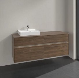 Тумба под раковину Villeroy & Boch Collaro 140х50 см с подсветкой ДСП дуб аризона C074B0VH