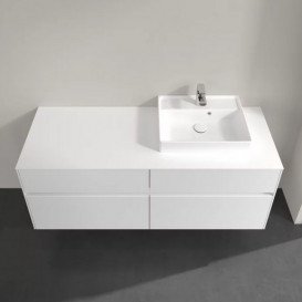 Тумба під раковину Villeroy & Boch Collaro 140х50 см із підсвічуванням ДСП матовий білий C075B0MS