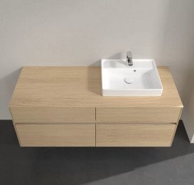 Тумба під раковину Villeroy & Boch Collaro 140х50 см із підсвічуванням ДСП північний дуб C075B0VJ