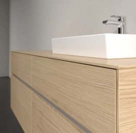 Тумба під раковину Villeroy & Boch Collaro 140х50 см із підсвічуванням ДСП північний дуб C075B0VJ