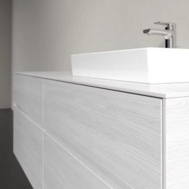 Тумба под раковину Villeroy & Boch Collaro 140х50 см с подсветкой ДСП белое дерево C075B0E8