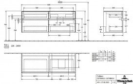 Тумба под раковину Villeroy & Boch Collaro 140х50 см с подсветкой ДСП белое дерево C075B0E8