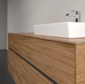 Тумба под раковину Villeroy & Boch Collaro 140х50 см с подсветкой ДСП дуб канзас C075B0RH