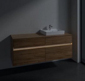 Тумба под раковину Villeroy & Boch Collaro 140х50 см с подсветкой ДСП дуб канзас C075B0RH