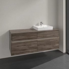 Тумба під раковину Villeroy & Boch Collaro 140х50 см із підсвічуванням ДСП кам'яний дуб C075B0RK