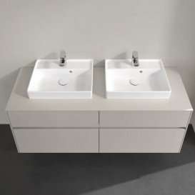 Тумба под раковину Villeroy & Boch Collaro 140х50 см с подсветкой ДСП мягкий серый C076B0VK