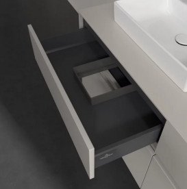 Тумба под раковину Villeroy & Boch Collaro 140х50 см с подсветкой ДСП мягкий серый C076B0VK