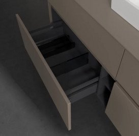 Тумба під раковину Villeroy & Boch Collaro 160х50 см із підсвічуванням ДСП трюфель сірий C077B0VG