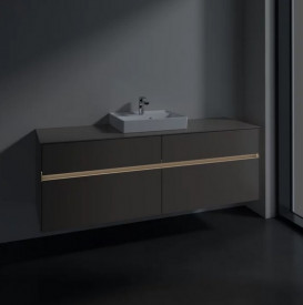 Тумба під раковину Villeroy & Boch Collaro 160х50 см із підсвічуванням ДСП трюфель сірий C077B0VG