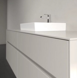 Тумба под раковину Villeroy & Boch Collaro 160х50 см с подсветкой ДСП мягкий серый C077B0VK