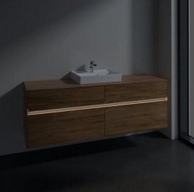 Тумба під раковину Villeroy & Boch Collaro 160х50 см з підсвічуванням ДСП дуб канзас C077B0RH