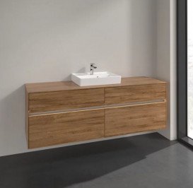 Тумба під раковину Villeroy & Boch Collaro 160х50 см з підсвічуванням ДСП дуб канзас C077B0RH