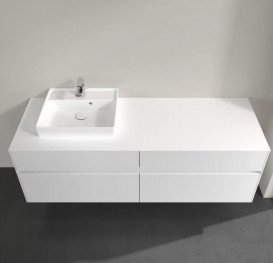 Тумба под раковину Villeroy & Boch Collaro 160х50 см с подсветкой МДФ глянцевый белый C078B0DH