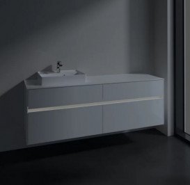 Тумба под раковину Villeroy & Boch Collaro 160х50 см с подсветкой МДФ глянцевый белый C078B0DH