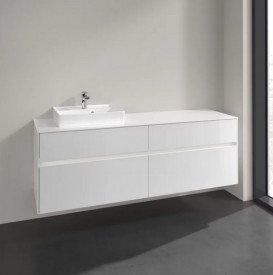 Тумба под раковину Villeroy & Boch Collaro 160х50 см с подсветкой МДФ глянцевый белый C078B0DH