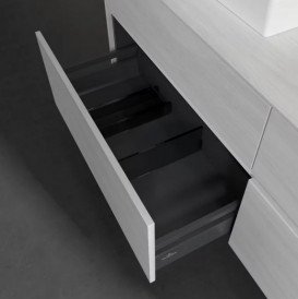 Тумба под раковину Villeroy & Boch Collaro 160х50 см с подсветкой ДСП белое дерево C078B0E8