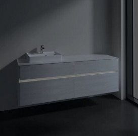 Тумба под раковину Villeroy & Boch Collaro 160х50 см с подсветкой ДСП белое дерево C078B0E8