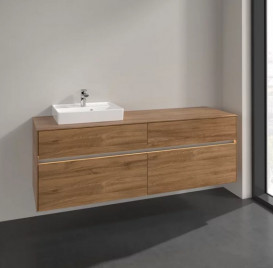 Тумба под раковину Villeroy & Boch Collaro 160х50 см с подсветкой ДСП дуб канзас C078B0RH