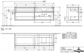 Тумба под раковину Villeroy & Boch Collaro 160х50 см с подсветкой ДСП каменный дуб C079B0RK