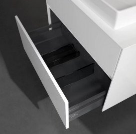 Тумба под раковину Villeroy & Boch Collaro 80х50 см с подсветкой МДФ глянцевый белый C080B0DH