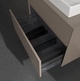 Тумба під раковину Villeroy & Boch Collaro 80х50 см із підсвічуванням ДСП трюфель сірий C080B0VG