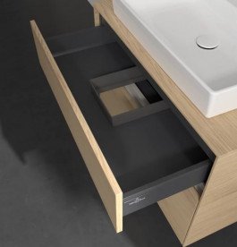 Тумба под раковину Villeroy & Boch Collaro 80х50 см с подсветкой ДСП северный дуб C080B0VJ