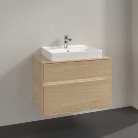 Тумба под раковину Villeroy & Boch Collaro 80х50 см с подсветкой ДСП северный дуб C080B0VJ